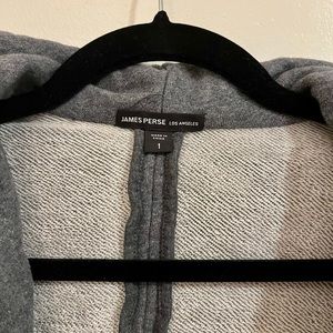 James Perse gray open hoodie